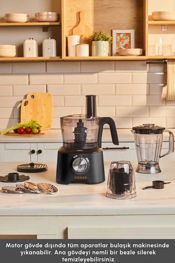 Mastermaid Power 10 in 1 Mutfak Robotu Black Blender Seti 2000w - 8