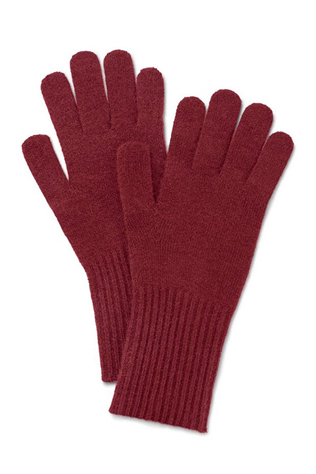 Women 1 Pair Textured Gloves, Red - 2