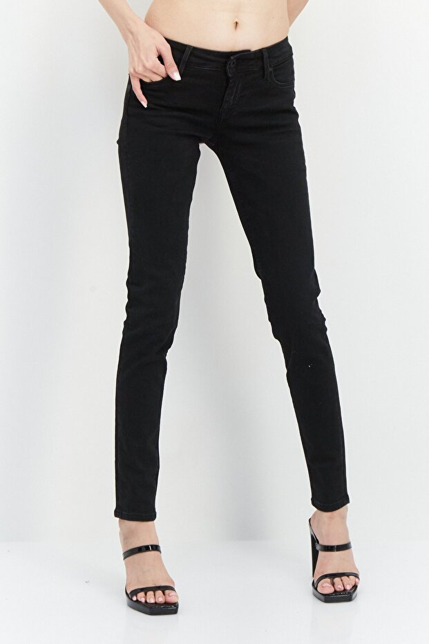 Women Skinny Fit Solid Stretchable Jeans, Black