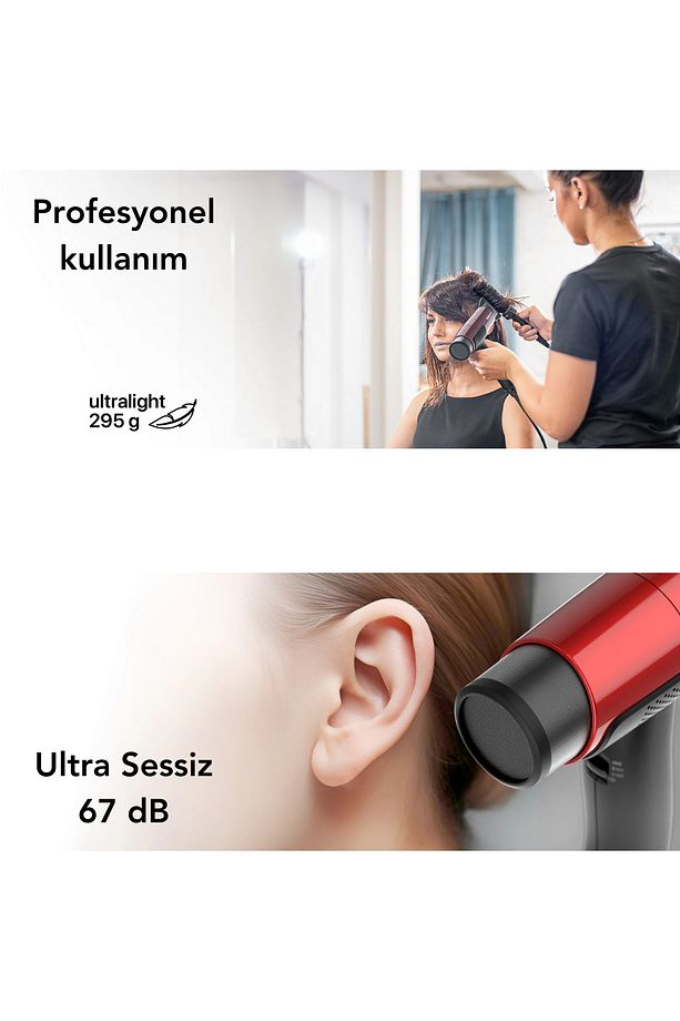 MATRİXCARE AI PROFESYONEL YÜKSEK HIZLI DC MOTOR  ULTRA SESSİZ SAÇ KURUTMA FÖN MAKİNESİ - 6