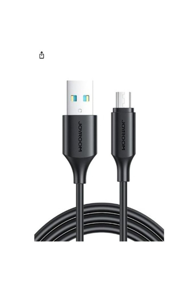 كابل Joyroom Micro USB-A بسرعة 480 ميجابت في الثانية و3 أمبير و1 متر من الزركونيا المكعبة باللون الأسود