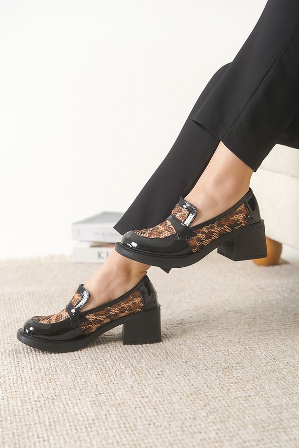 İNT 7222 FİLELİ KALIN TOPUKLU LOAFER - 2