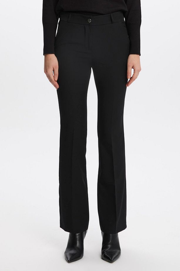 Geniş Paça Siyah Kumaş Pantolon P-0213 - 1