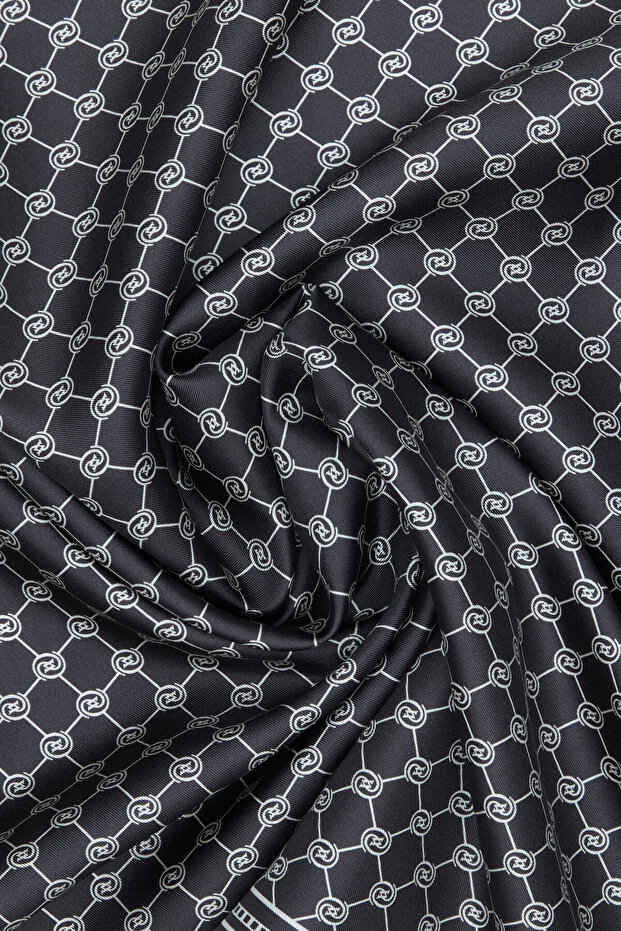 MONOGRAM DESENLİ İPEK ŞAL - 2