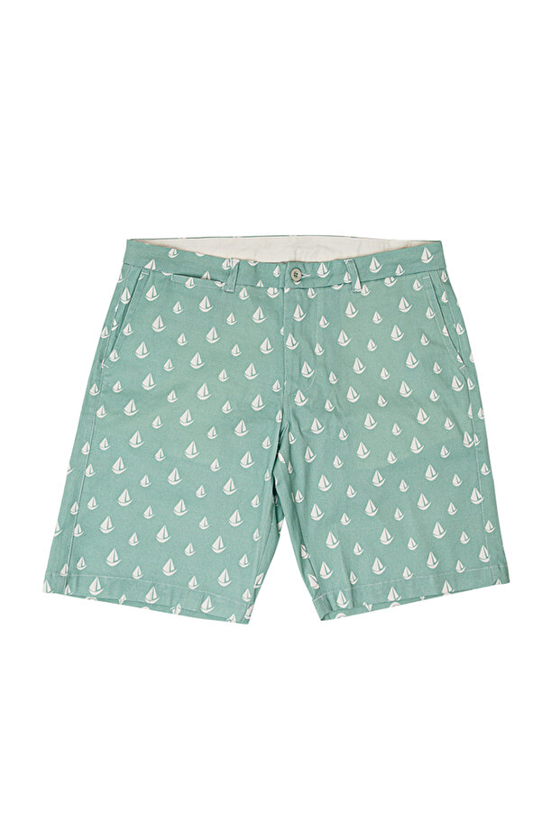 Sail Patterned Men's Shorts - XL