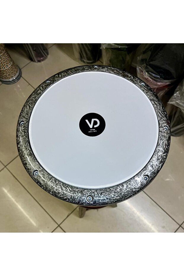 GRİ KIRÇILLI BAS MODEL DARBUKA KOD 0332 - 4