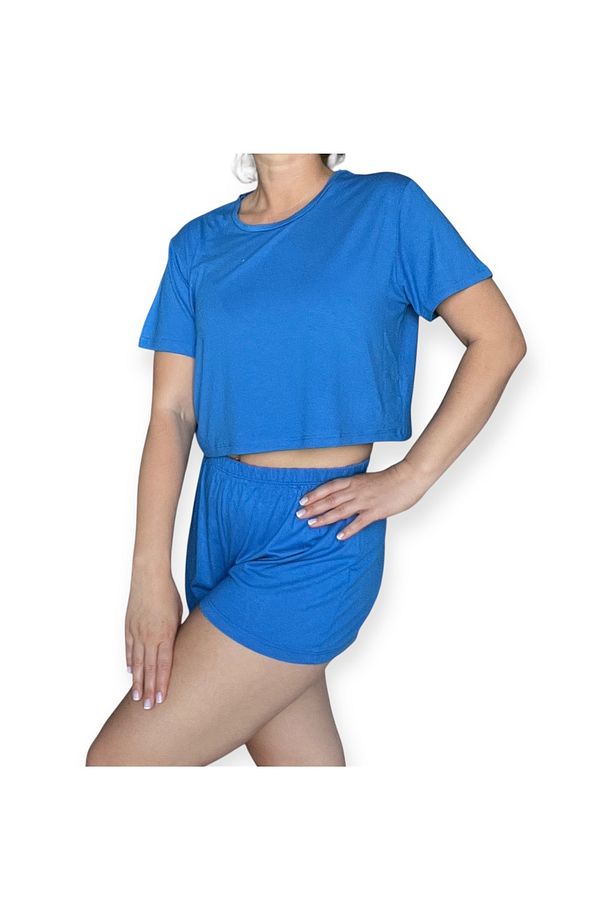 T-Shirt Şort Örme Pijama Takımı - 3