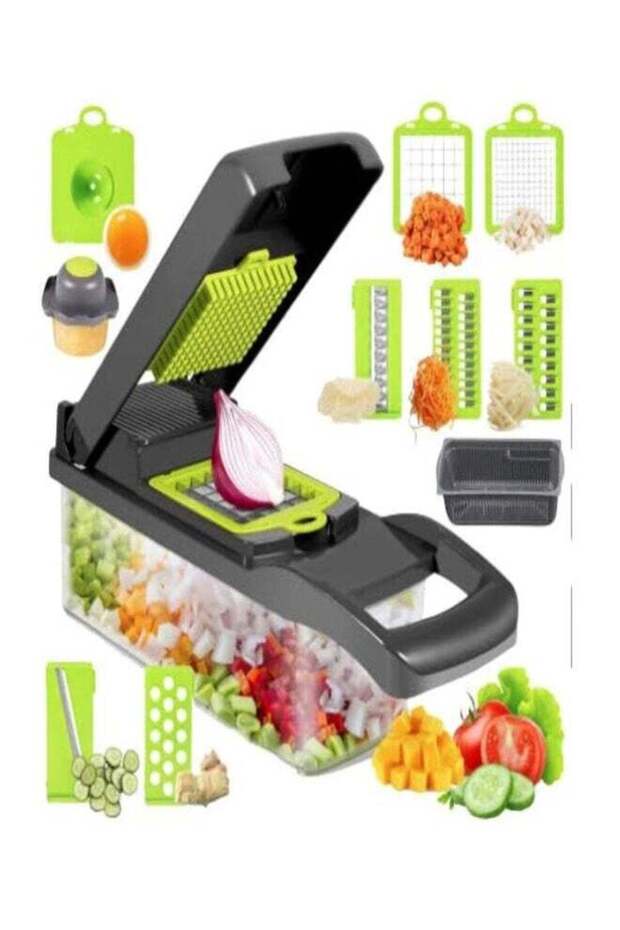 Vegetable Chopper 15 In 1 Slicer Chopper And Grater Multi-Function Adjustable Manual Food Chopper - 1