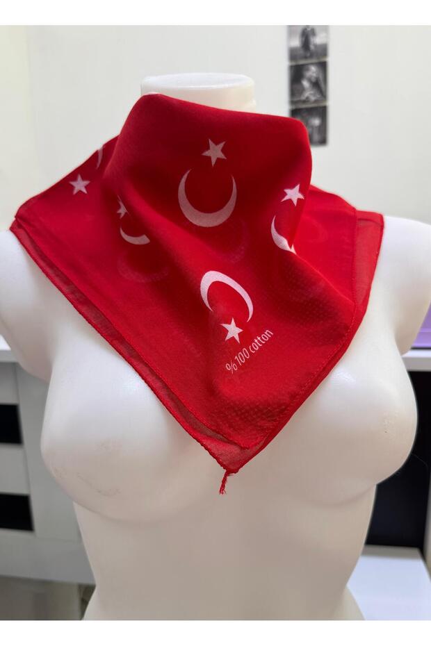 100% cotton AYYILDIZ TURKISH FLAG luxury extra soft bandana