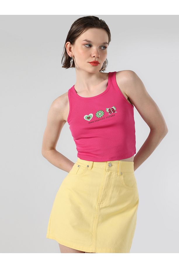 Regular Fit Kadın Pembe Atlet - 1