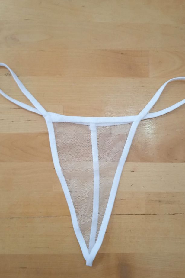String Tanga Külot Tül ve Mikro Kumaştan Tasarlanmış Şık Model - 3