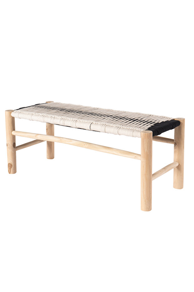 Kasia Macrame Bench NATURAL/SIYAH - 1