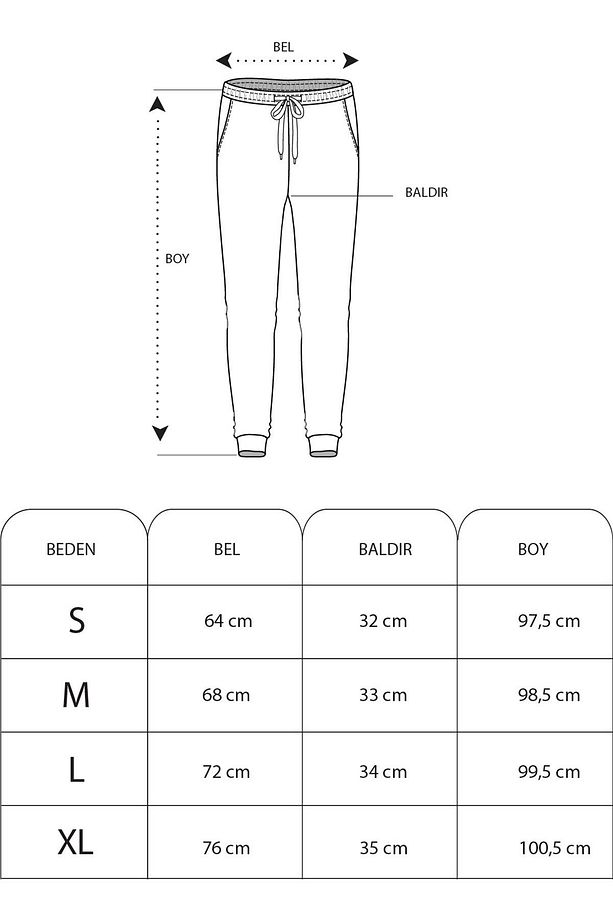 Basic Regular Bel Paça Lastikli 3 Cepli Jogger Eşofman Altı Bej - 5