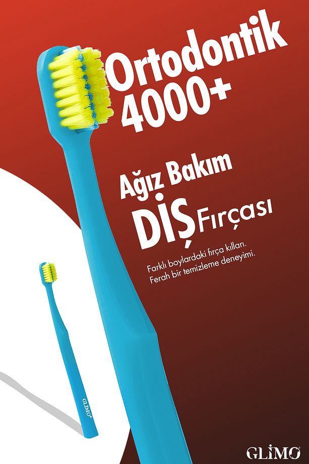 Ortodontik Diş Fırçası 4000 | Fda Onaylı,bpa Içermez,diş Teli Temizliği | 0,12 Mm Fırça Kılı, Mavi - 1