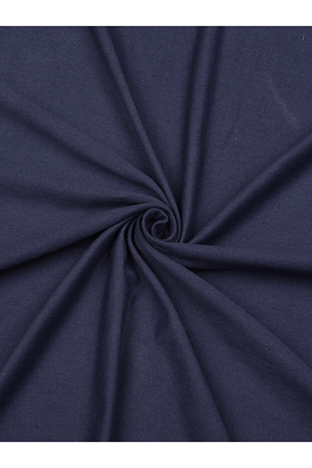 Navy Blue Single Jersey Fabric - 100% Cotton - 170 cm Width - Combed Cotton Fabric (Cut by the Meter)