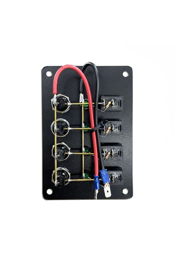 Tekne Switch Panel Kontrol Paneli Dikey Model 4 Anahtar Sealux 80x120mm - 2