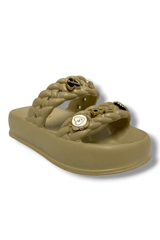 Akınal E423.Z.0001 Eva Anatomical Double Tape Buckle Women's Slippers