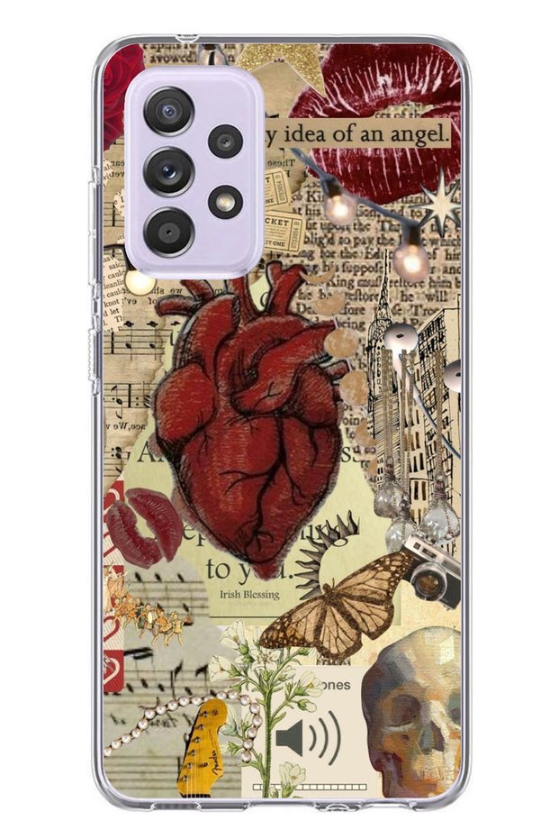 جراب سيليكون شفاف متوافق مع هاتف Galaxy A72 Vampire Diaries Vintage