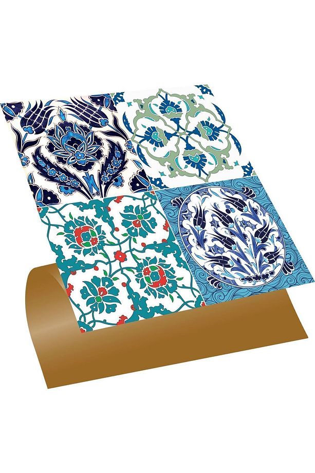 Kendinden Yapışkanlı Banyo Mutfak Kaplama Çini 010 Karma Desenli Pvc Karo 30x30 Cm (33 ADET) 3m2 - 1