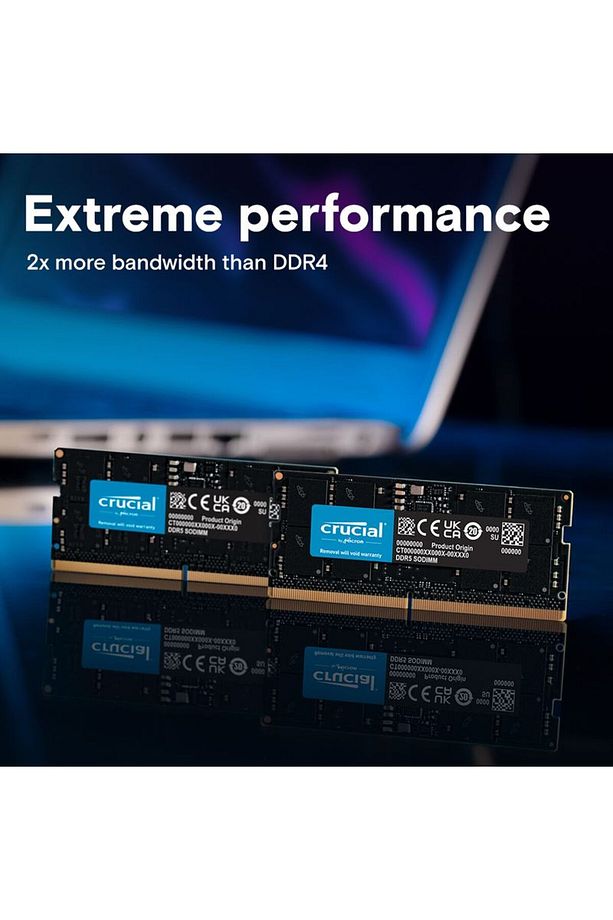 64GB DDR5-5600 SODIMM CL46 NOTEBOOK RAM BELLEK CT64G56C46S5 - 4