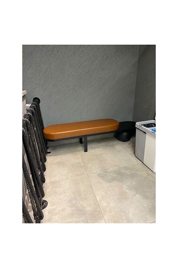 TABA DERİ BENCH PUF - 3