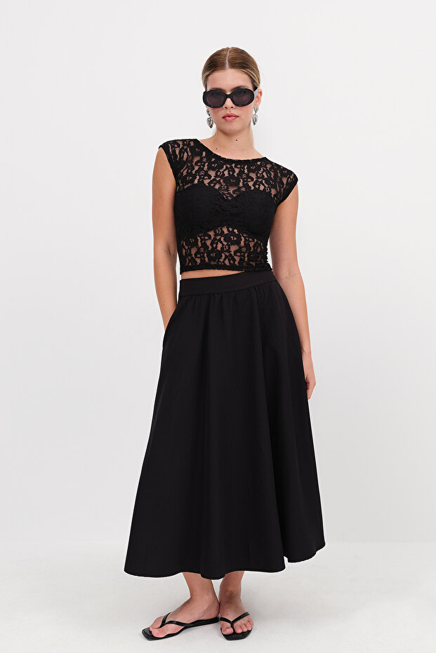 Dantelli Transparan Bluz B1781 - 1