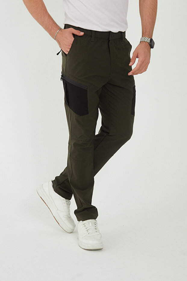 Camp530 Outdoor Tactical Water Repellent Lycra Summer Men's Khaki-Black Tactical Pants