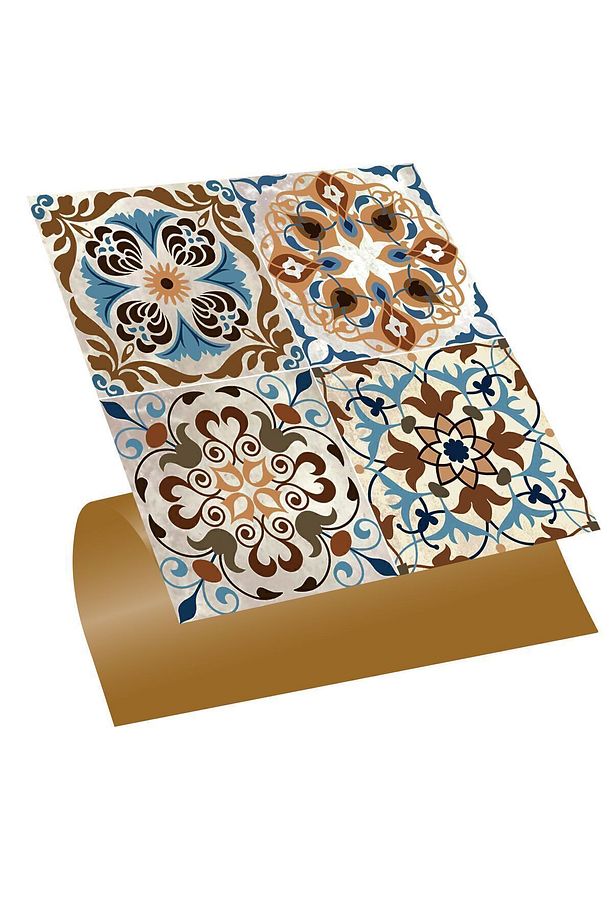 Kendinden Yapışkanlı Banyo Mutfak Kaplama Fas 010 Karma Desenli Pvc Karo 30x30 Cm (33 ADET) 3m2 - 1