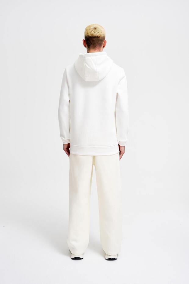 Erkek Regular Basıc Ekru Hoodıe - 5