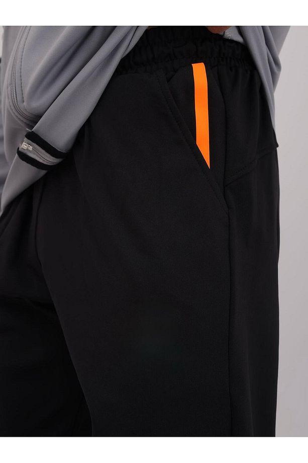 Dalgıç kumaş polyester kapşonlu cep fermuar detaylı erkek eşofman takım - 3