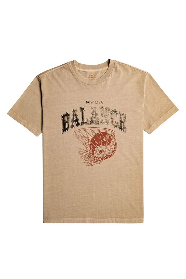 Uvyzt00417 Hoops Ss Tee Men's T-Shirt Brown