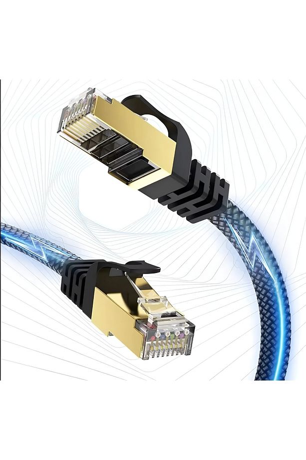 Cat8 LAN Kablosu Yüksek Hızlı 40Gbps 2000mhz Ethernet Kablosu Örgü Kaplama 1m 2m 3m 5m 10m - 2