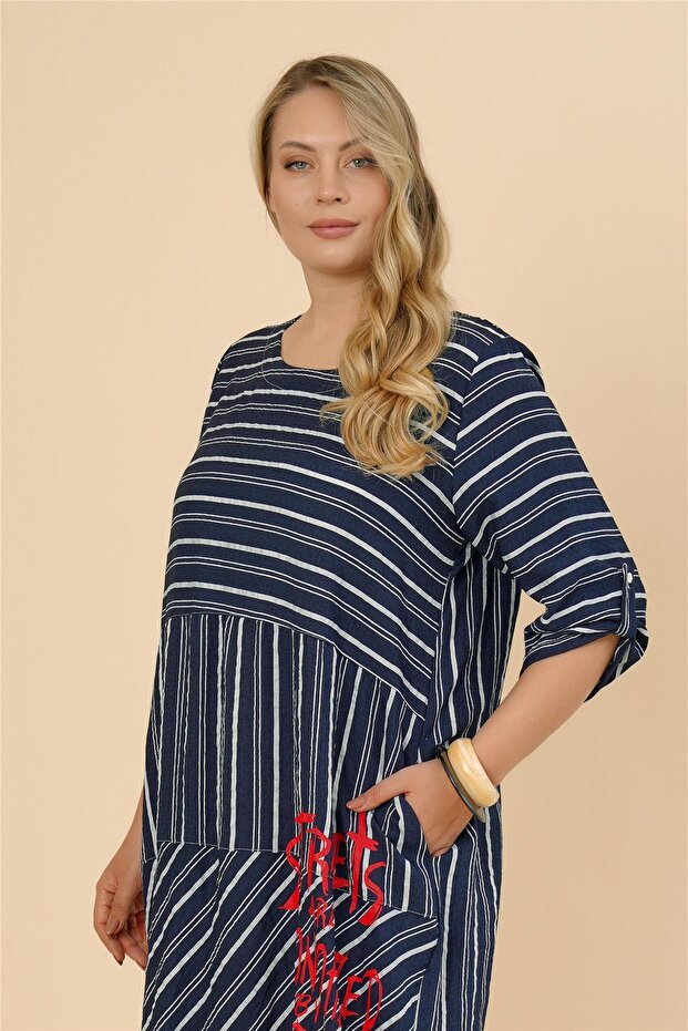 25171 ELBİSE LACIVERT - 1