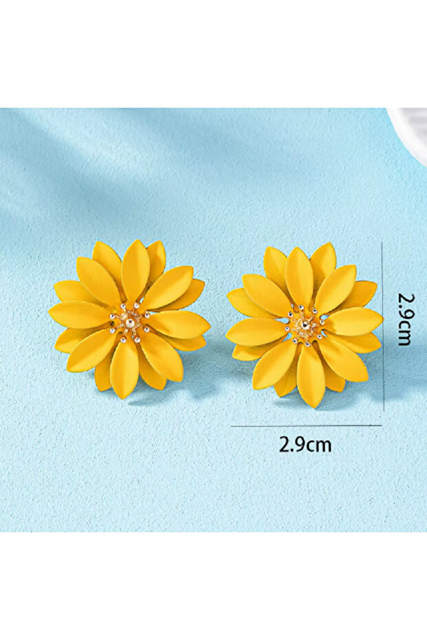 أقراط زهرة صفراء - 3