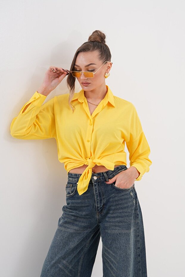 Oversize Basic πουκάμισο - 8