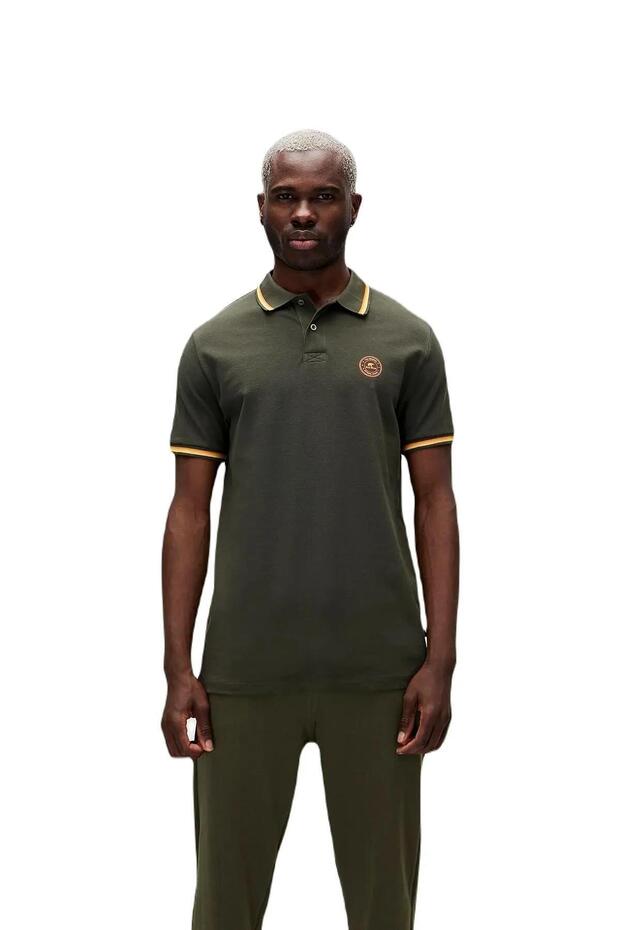 21.01.07.023-C70 Groove Men's Polo T-Shirt Khaki