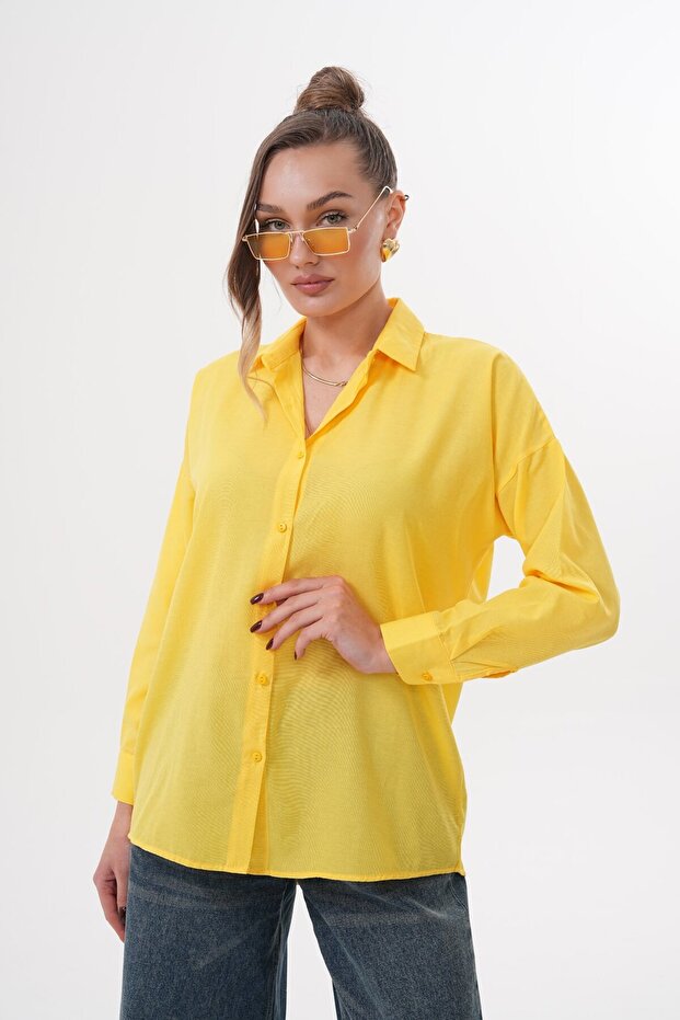 Oversize Basic πουκάμισο - 1