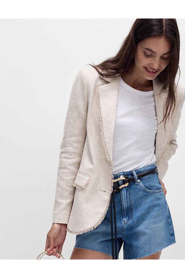 Mom Fit Yüksek Bel Denim Şort - 5