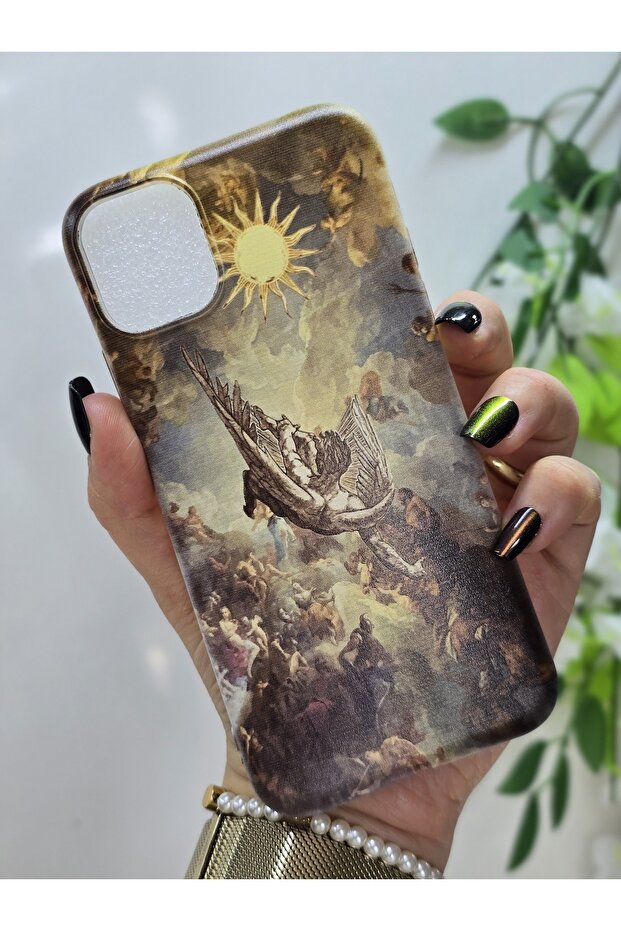 حافظة هاتف شفافة بنمط فني متوافقة مع هاتف Iphone 11 - 5