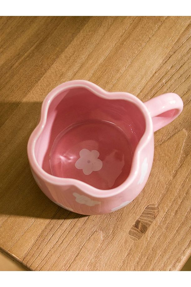 LCW HOME Pembe Çiçek Baskılı Seramik Kupa 300 Ml - 3