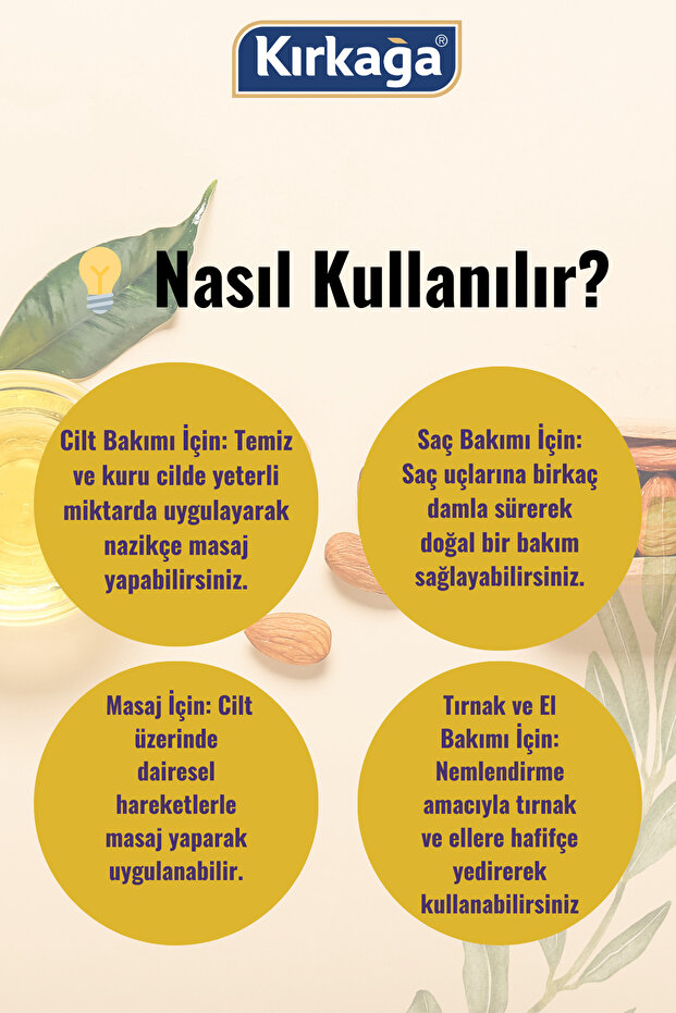 Doğal Badem Yağı Çatlak Önleyici 20ml | Bakım Yağı | Doğal & Katkısız - 5