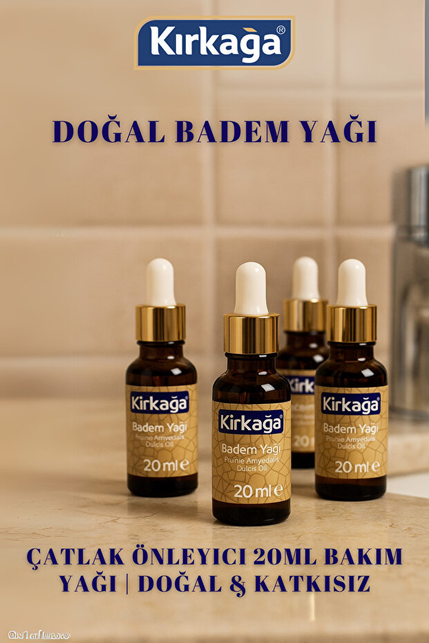 Doğal Badem Yağı Çatlak Önleyici 20ml | Bakım Yağı | Doğal & Katkısız - 4