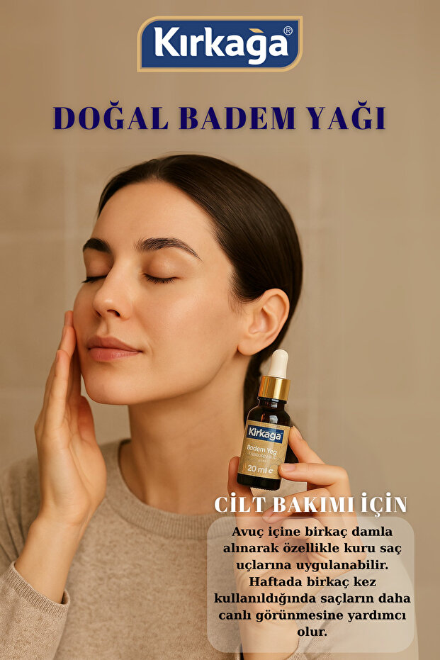 Doğal Badem Yağı Çatlak Önleyici 20ml | Bakım Yağı | Doğal & Katkısız - 2