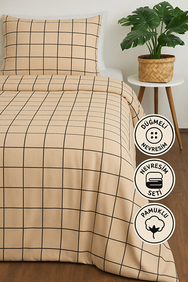Double Personality Pattern Bedding Set Fitted Sheet and 2 Pillowcases
