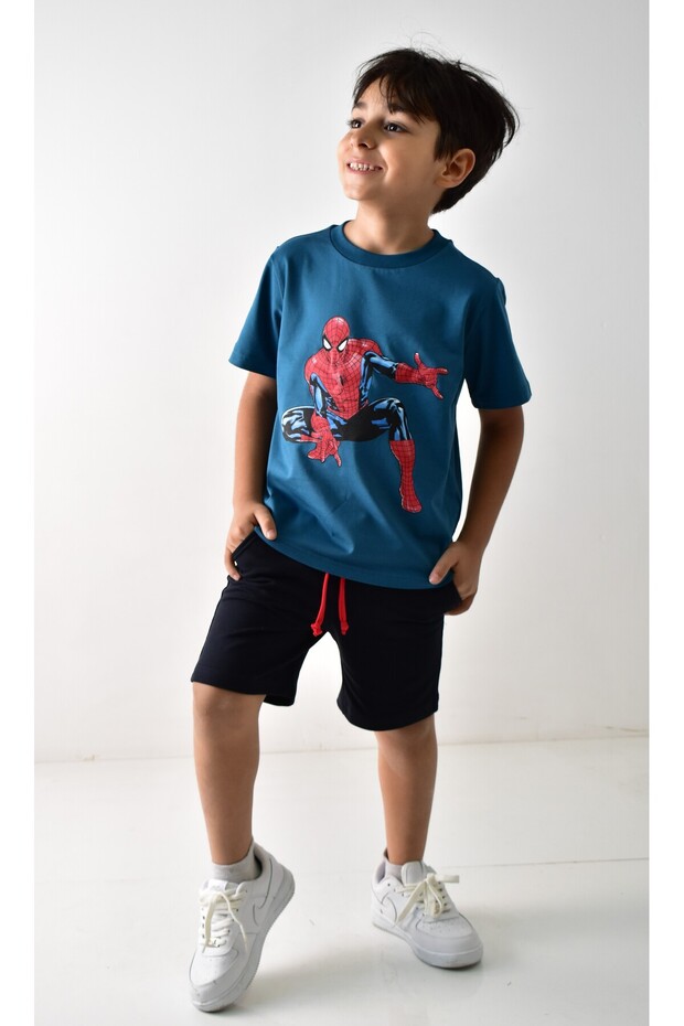 Boys Printed T-shirt Shorts Set