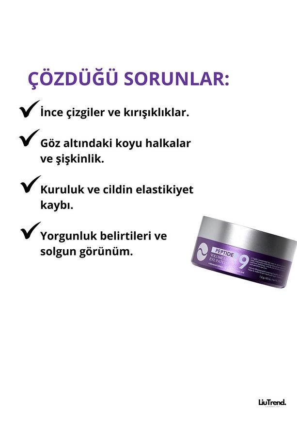 Peptide 9 Volume Lifting Eye Patch Pro 60 adet Peptit içeren hidrojel lifting göz bandı - 4