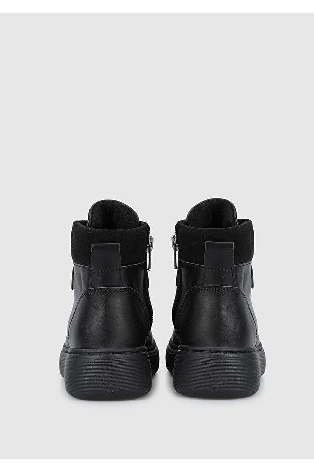 Siyah Deri Erkek Çocuk Bot - 4