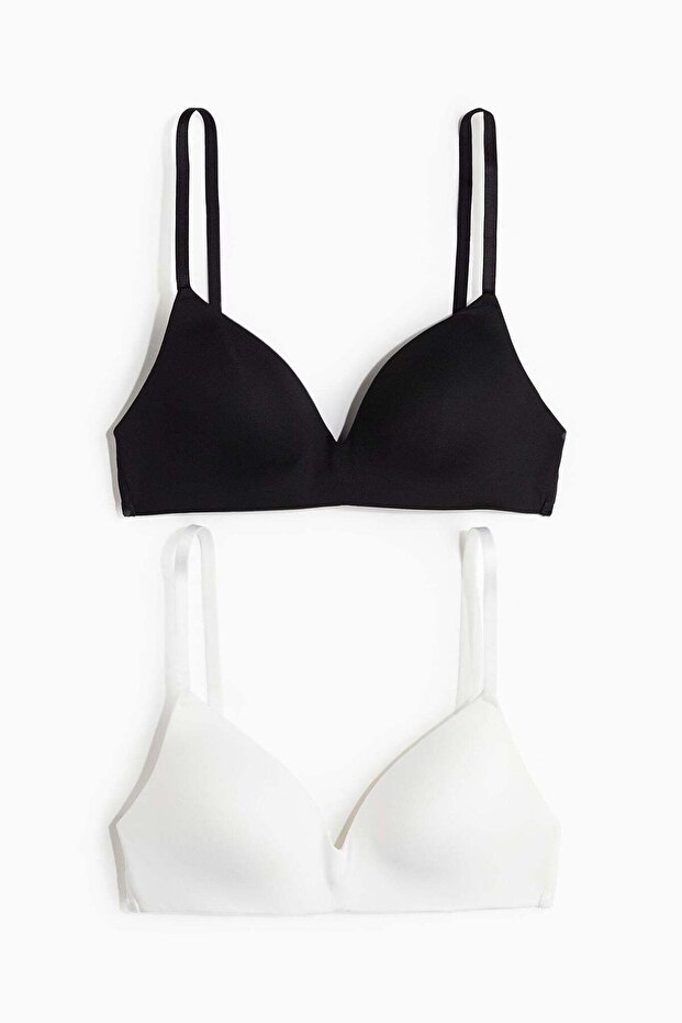 عبوتان من حمالات الصدر المصنوعة من الألياف الدقيقة بدون أسلاك - 1