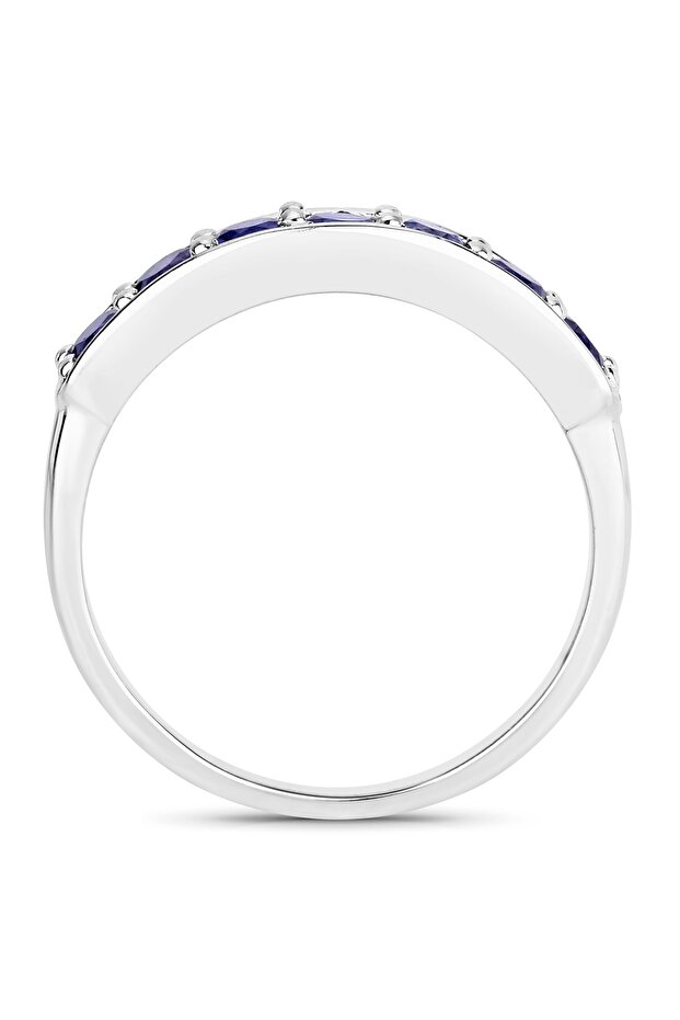 Edelsteinring Ring Sterling Silber Iolith blau-violett - 3