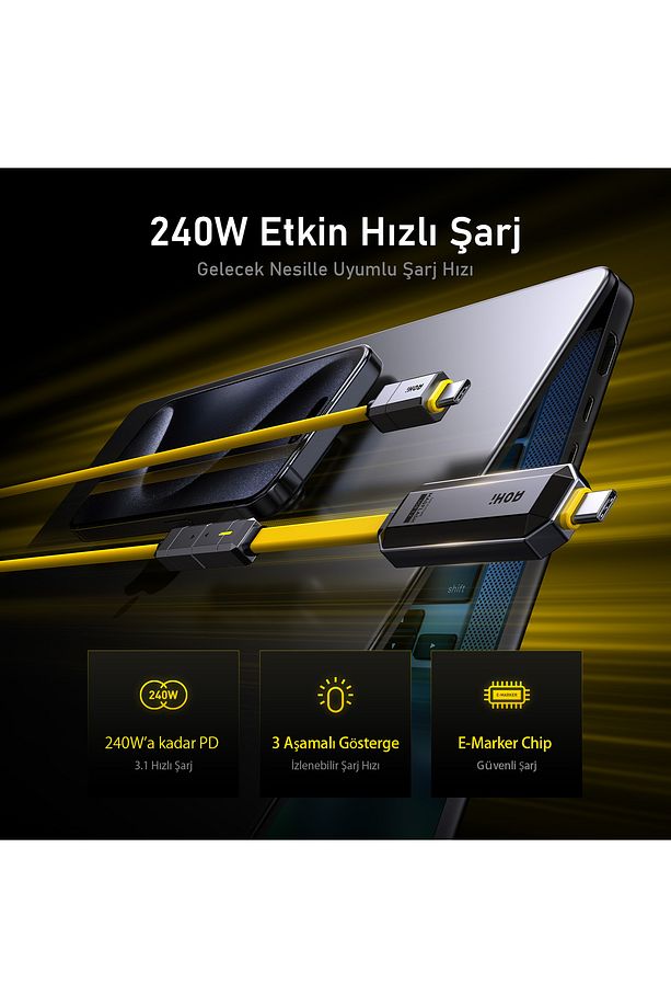 The Future Magflash 2si1 Arada 240w Pd 3.1 Hızlı Şarj Ve Veri Depolama Seti, 512gb Usb-c - 3
